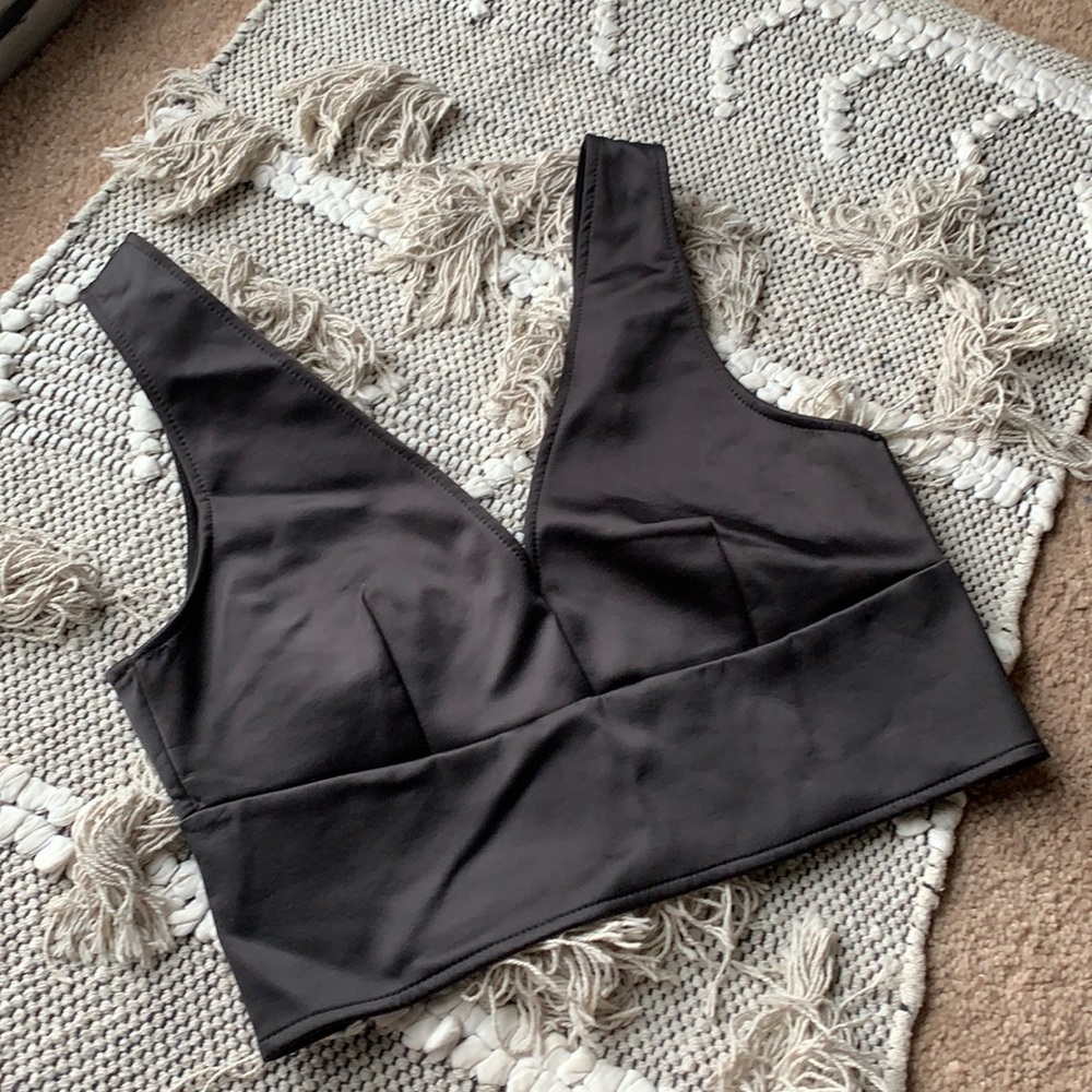 Zara Black Crop Top Bralette